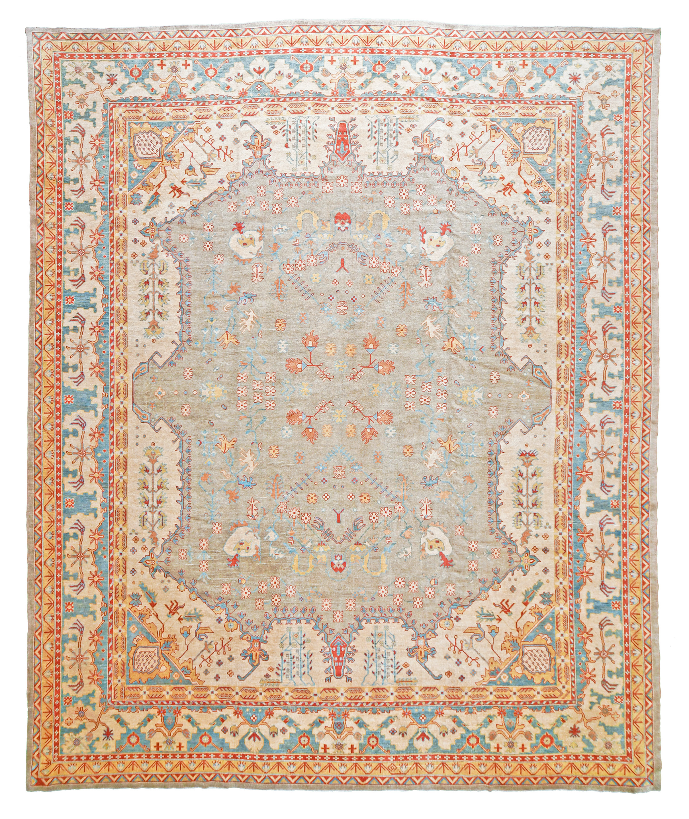 20995 Overhead Turkish Oushak 17 x 14