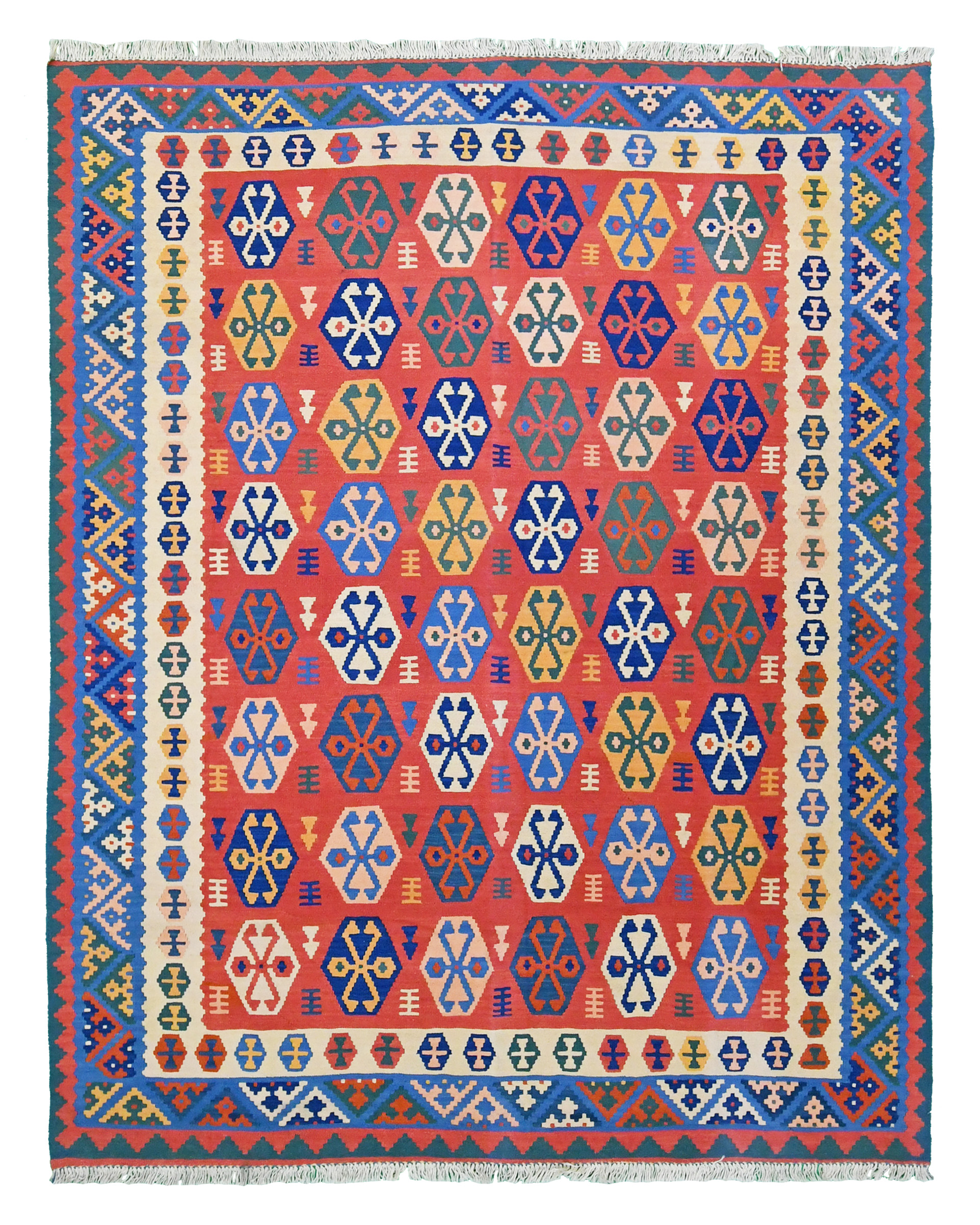 K4362 Turkish Anatolian Kilim 8′ x 6’7