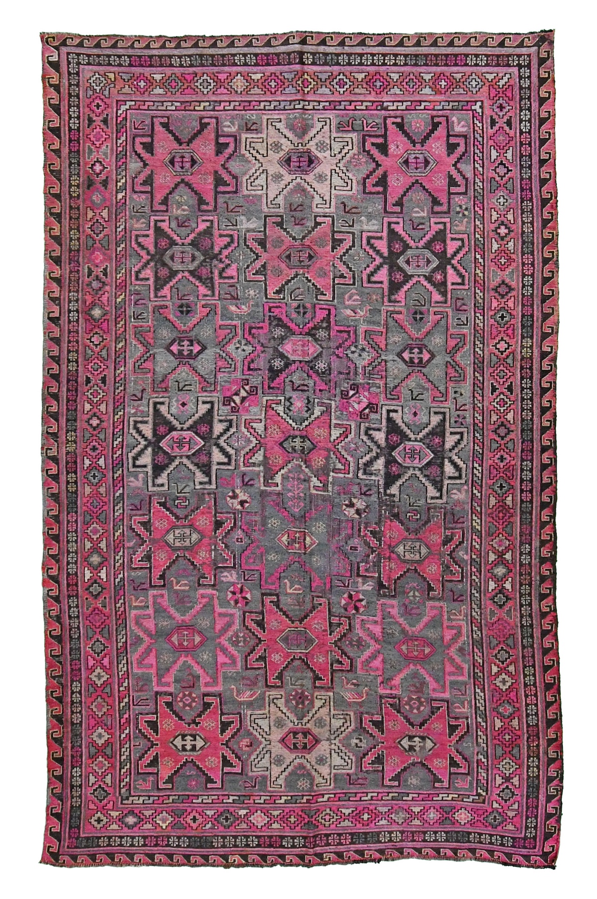 K5015 Azerbaijan Kazak Kilim 9’4 x 5’8 copy